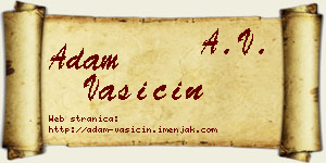 Adam Vasičin vizit kartica